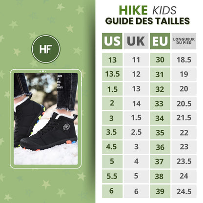 Hike Kids - Waterproof Barefoot Winter Shoes for Kids